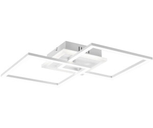 Trio LED Deckenleuchte VENIDA eckig - Dimmer 57x35cm bei Chrom Preisvergleich Weiß, 67,95 | Stufen ab €