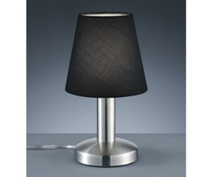 Berührungsdimmer, bei mit Nachttischlampe 24,90 | Textil € Lampenschirm Trio Preisvergleich Tischlampe ab schwarz,