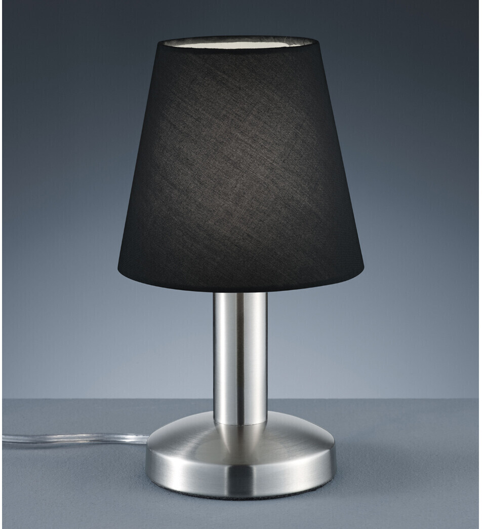 Trio Tischlampe bei 24,90 Lampenschirm Preisvergleich Textil Nachttischlampe schwarz, | mit ab Berührungsdimmer, €