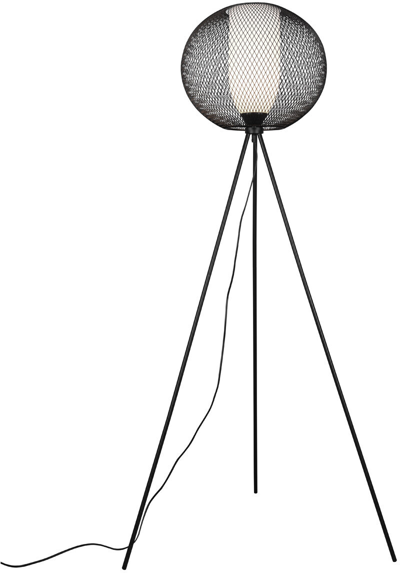 Trio Dreibein Stehlampe FILO 1 flammig Gitterschirme Schwarz mit Opalglas  ab 144,42 € | Preisvergleich bei