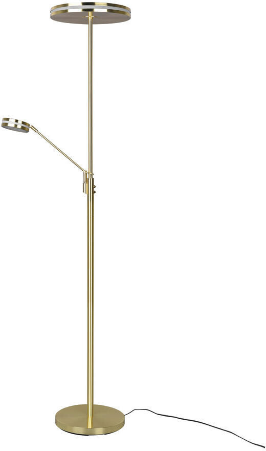 Trio Großer LED Deckenfluter FRANKLIN mit Lesearm, Höhe 181cm, Messing ab  229,99 € | Preisvergleich bei | Standleuchten
