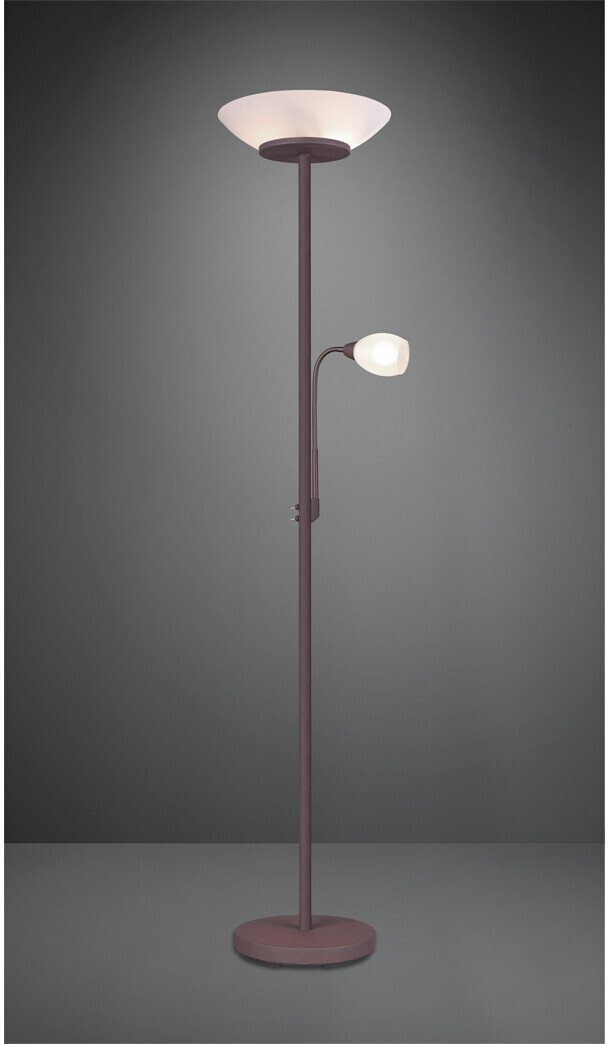 in Stehlampe flex Lesearm bei LED 77,99 Trio Deckenfluter schaltbar € + Rost getrennt weiß | Glas Preisvergleich ab