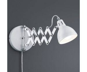 Trio Retro Wandleuchte mit Scherengelenk und rundem Metall Lampenschirm in  Weiß matt ab 29,99 € | Preisvergleich bei