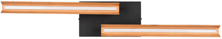 Trio LED Deckenleuchte dimmbar Holzlampe natur Schwarz schwenkbar für  Eingangsbereich ab 118,99 € | Preisvergleich bei