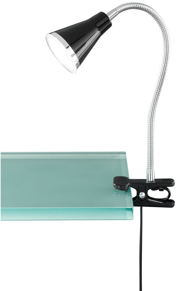 Trio LED Klemmleuchte flexibel Schwanenhalslampe Schwarz € Schreibtischlampe ab | 20,90 Leselampe Preisvergleich bei
