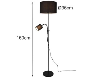 Trio LED Stehlampe mit Leselampe Stoffschirm Schwarz Wohnzimmer Stehlampen  zum Lesen ab 80,99 € (Februar 2024 Preise) | Preisvergleich bei