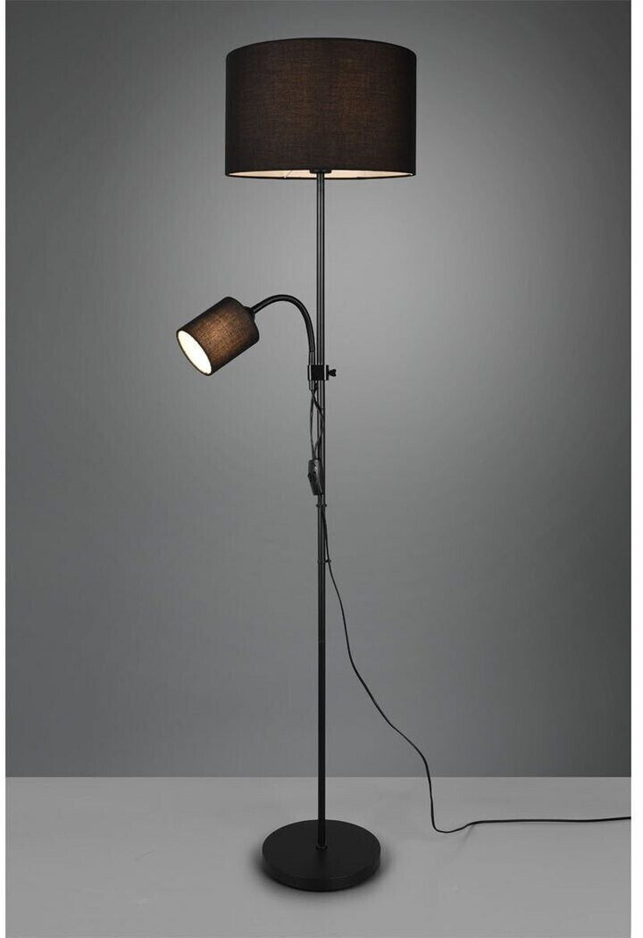 Trio LED Leselampe 80,99 mit Wohnzimmer Schwarz bei Stoffschirm Preisvergleich Stehlampe ab (Februar | zum Preise) Lesen 2024 € Stehlampen