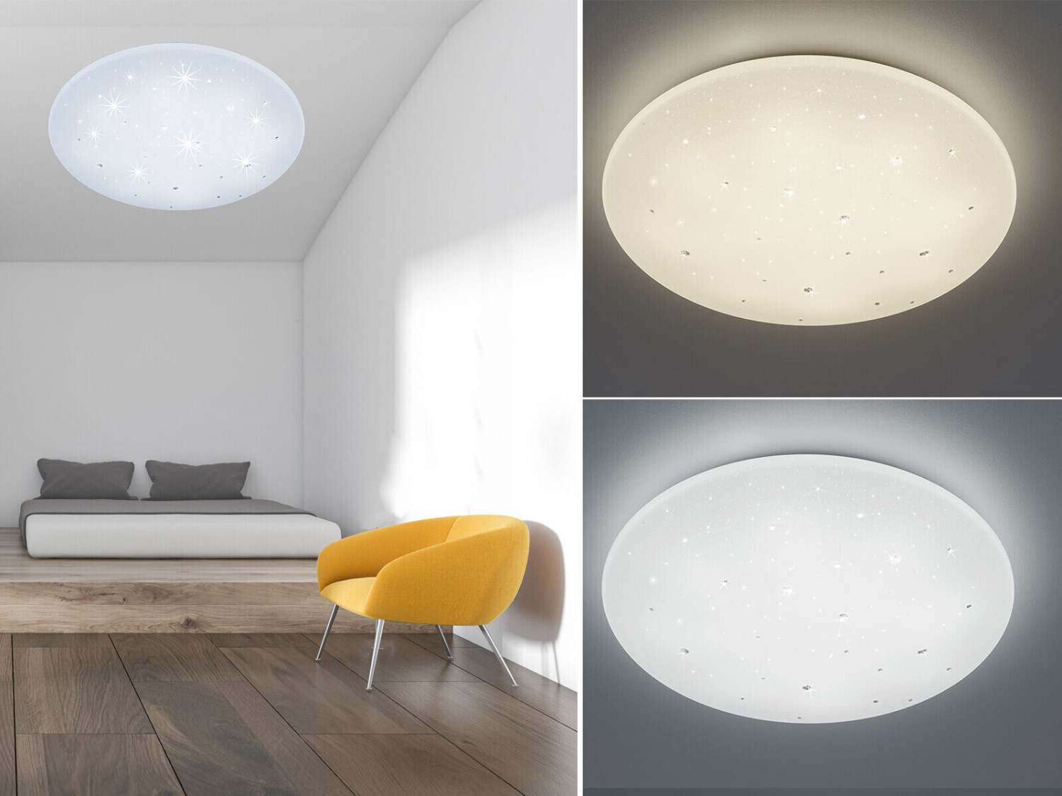 Trio LED-Deckenleuchte Achat Ø 60 cm Weiß ab 105,99 € | Preisvergleich bei