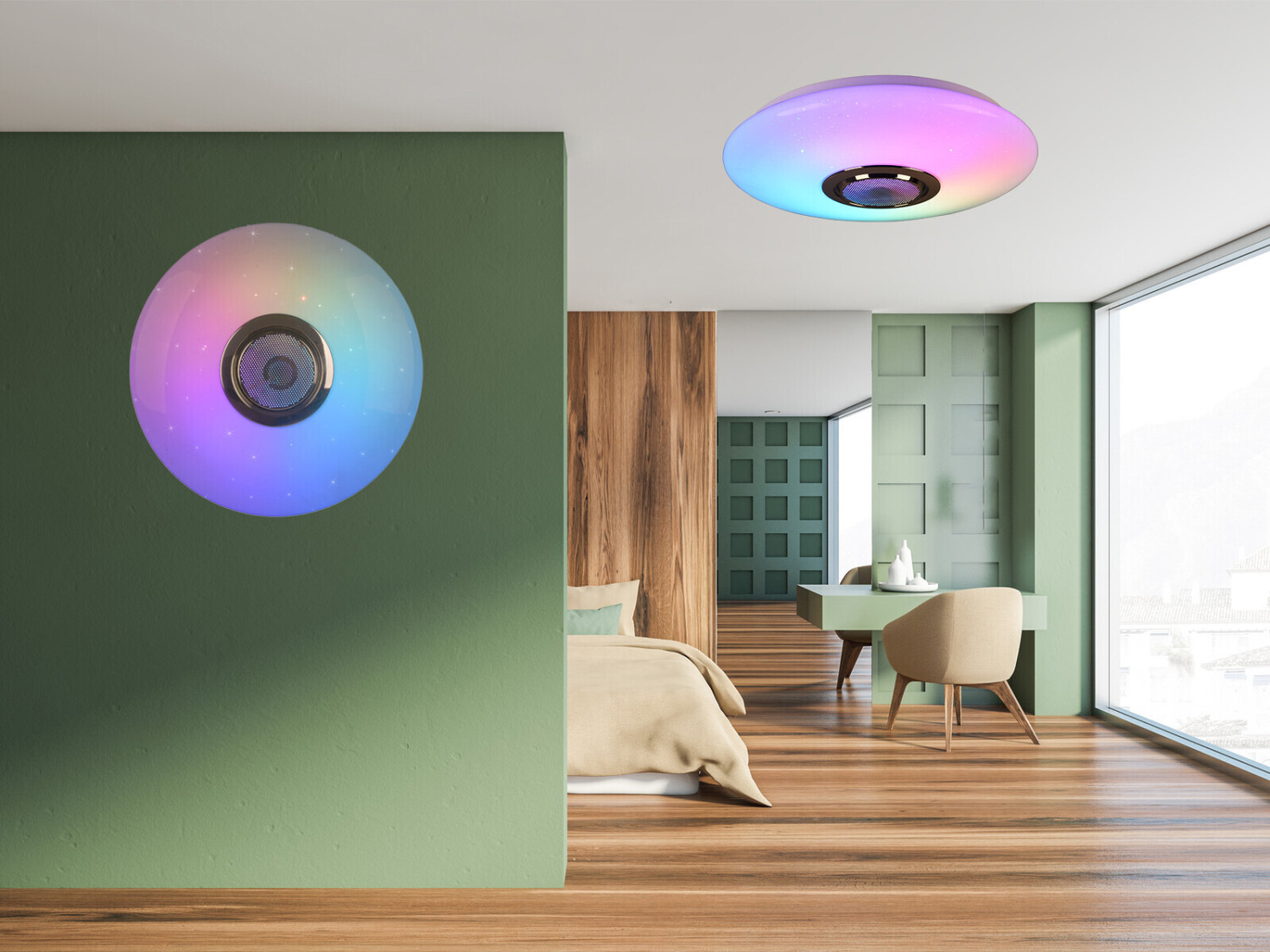 Trio Dimmbare LED Deckenlampe mit Bluetooth Lautsprecher Sternenhimmel &  Farbwechsel ab 58,45 € | Preisvergleich bei