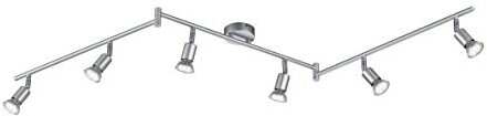 Reality Paris LED Deckenleuchte – 3 W, Titanfarbig, 2-flammig, GU10, 8x25x13,5 Cm