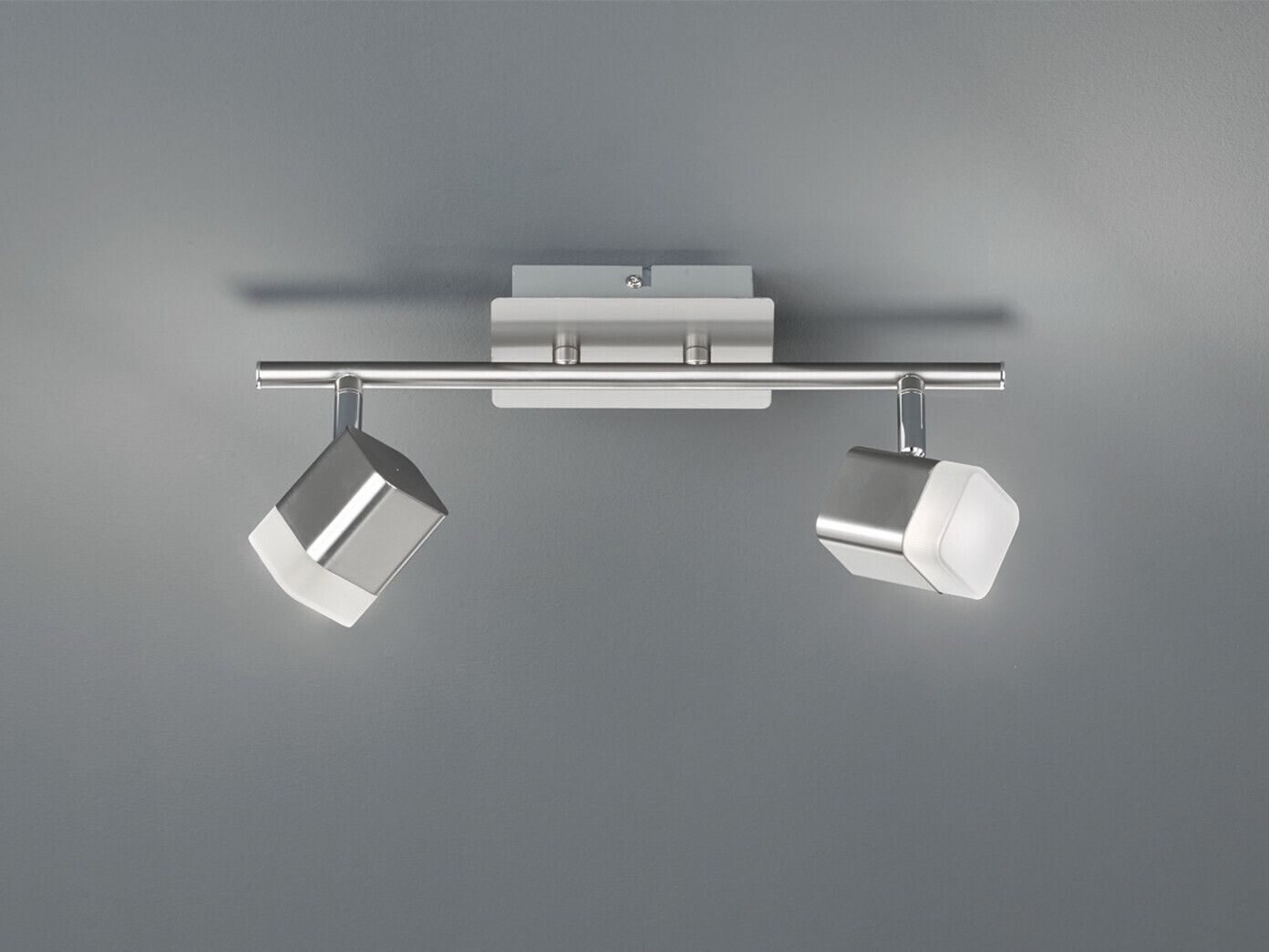 Trio LED Wand& Deckenstrahler 2 flammig Silber matt 34cm breit  Treppenhausbeleuchtung ab 24,65 € | Preisvergleich bei