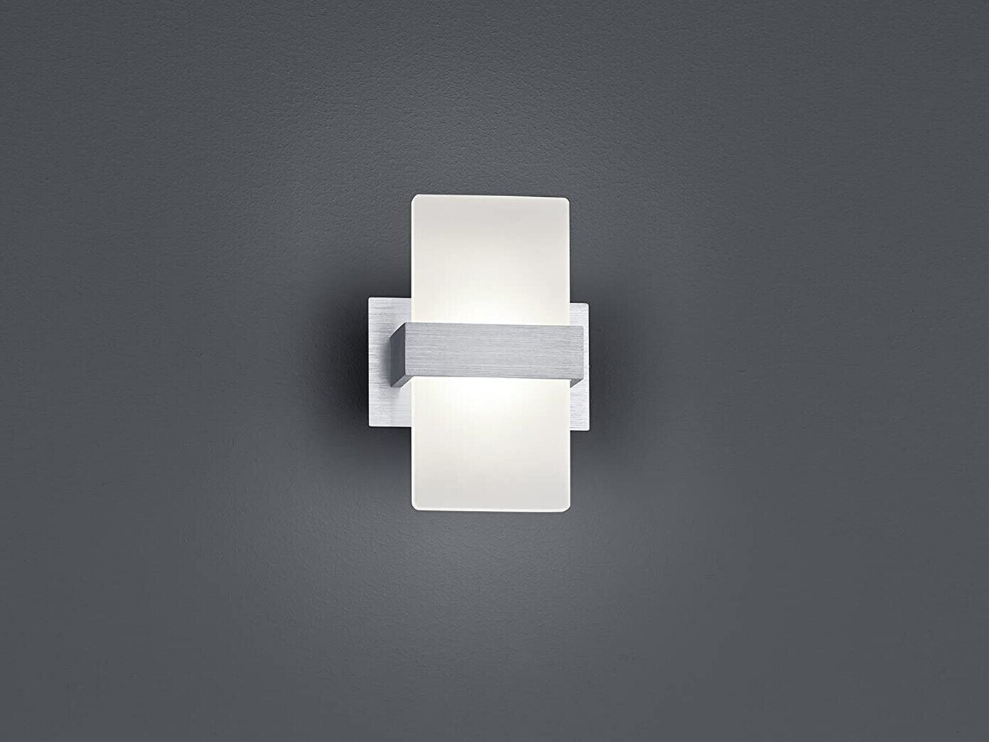 Trio Stylishe € Wandleuchte LED Schalter bei | edler ALU mit - 76,99 Set ab aus im 2er geb Materialmix Preisvergleich