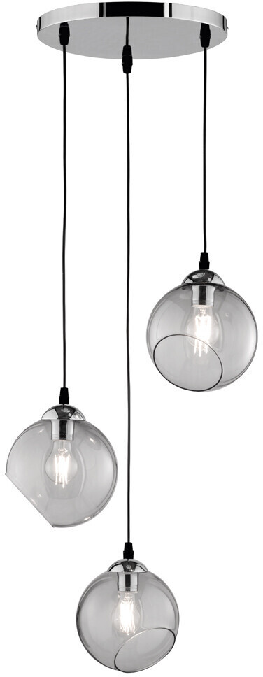 Trio Design Pendelleuchte Kugellampe Rauchglas ab für | Preisvergleich flammig 98,99 Kochinsel € bei 3 Küche Esstisch