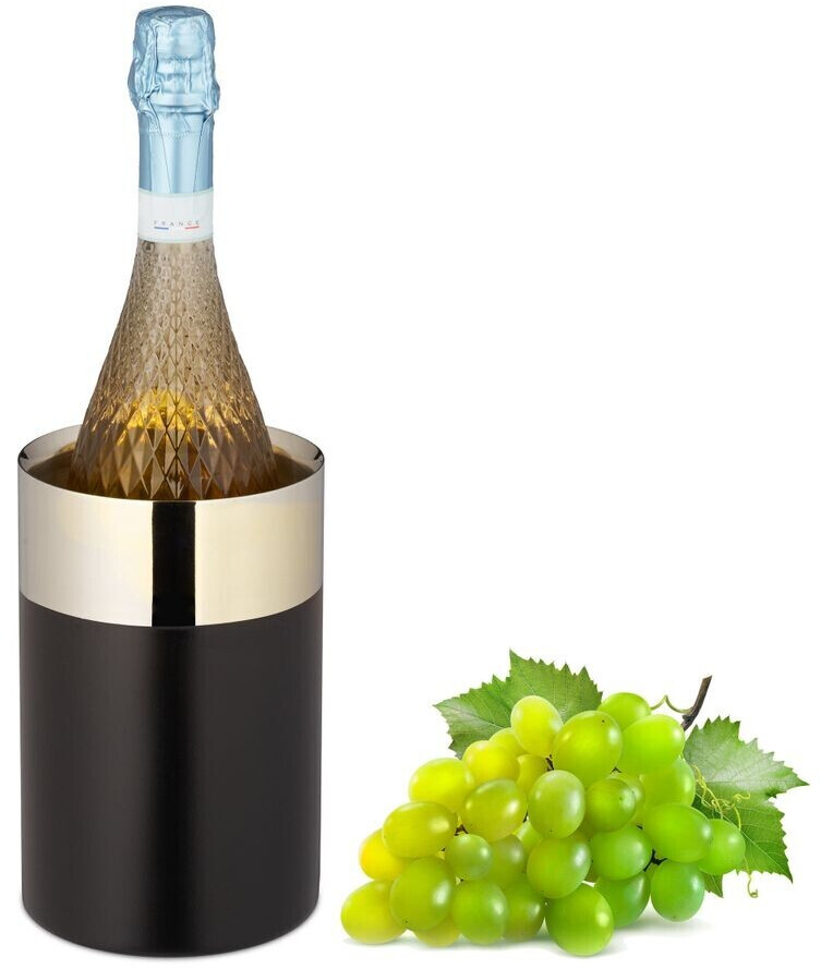 Relaxdays Black stainless steel wine cooler