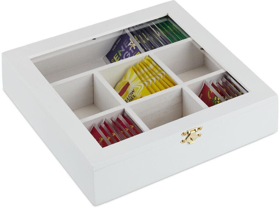 Relaxdays Wooden tea box