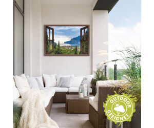 ab bei (83477913-0) 100x70cm Art-Land Preisvergleich braune 88,90 Gardasee durchs Fenster | €