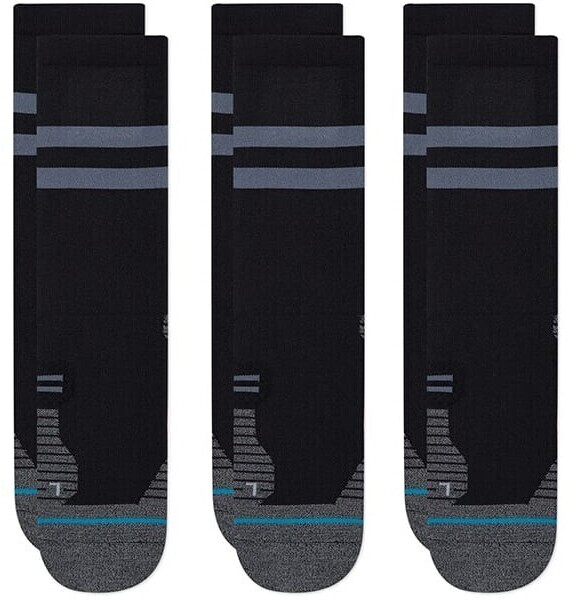 Stance Run Crew Socks 3pieces black