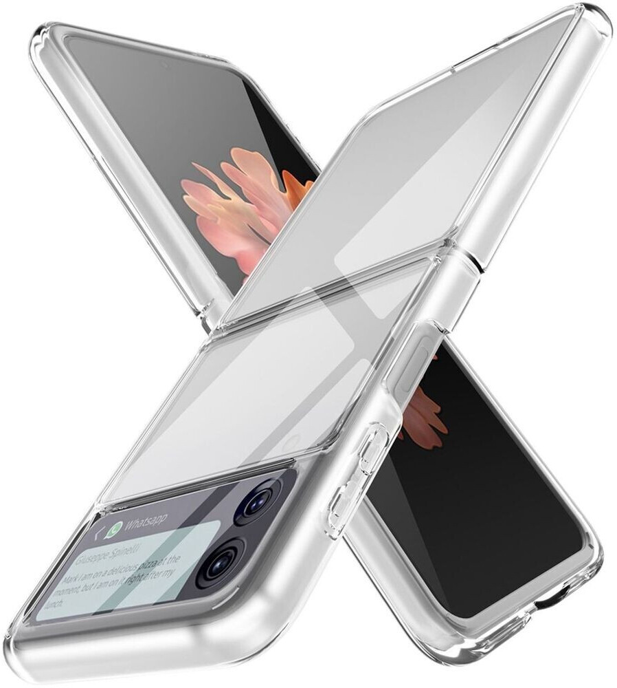 Wigento Für Samsung Galaxy Z Flip4 5G Hybrid Kunststoff / Silikon Case TPU  Schutz Transparent Handy Hülle Cover ab 6,95 €