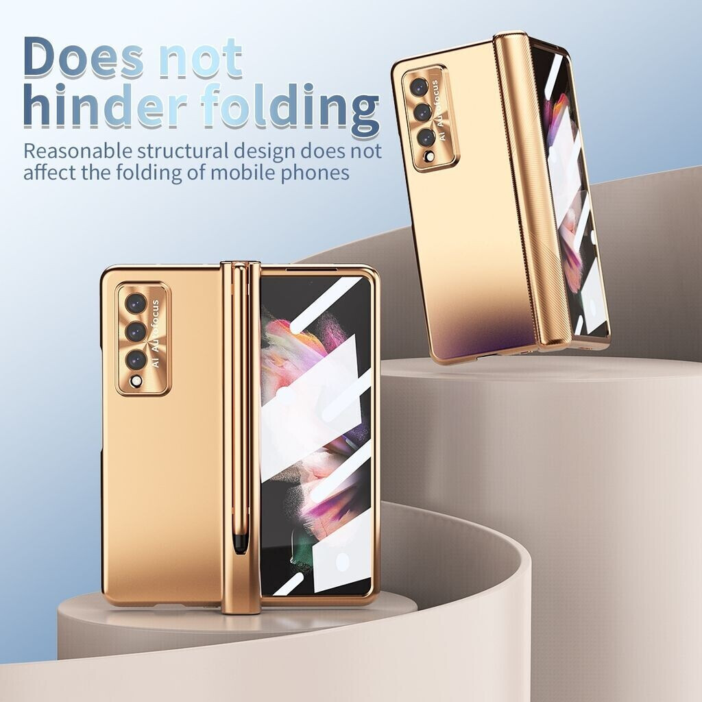 Wigento Für Samsung Galaxy Z Fold4 5G Magnet Ring Vollschutz