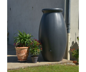 Récupérateur eau de pluie Jarre 1000L Toscane anthracite - BELLI -  Mr.Bricolage