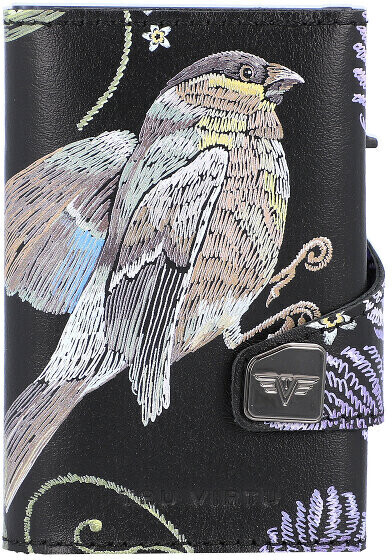 Tru Virtu Click & Slide Credit Card Wallet RFID bird & clover-titan (241040017-18)