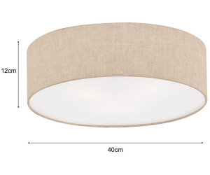 Fischer & Honsel LED Deckenleuchte 40cm Stoffschirm Leinen Beige -  Deckenlampe Wohnzimmer & Flur ab 110,99 € (Februar 2024 Preise) |  Preisvergleich bei