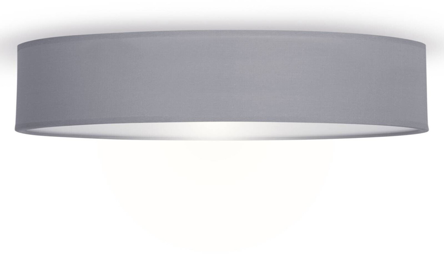 Textil ab Preisvergleich mit 60cm 57,40 Grau € Smartwares - Deckenlampe Deckenleuchte Stoff | bei Lampenschirm Stoffschirm