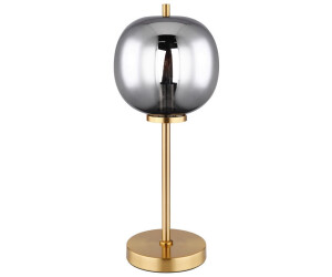 Globo Tischleuchte Lampenschirm 18,5cm, BLACKY Messing € ab Preisvergleich | Ø Metall mit bei 70,99 Rauchglas