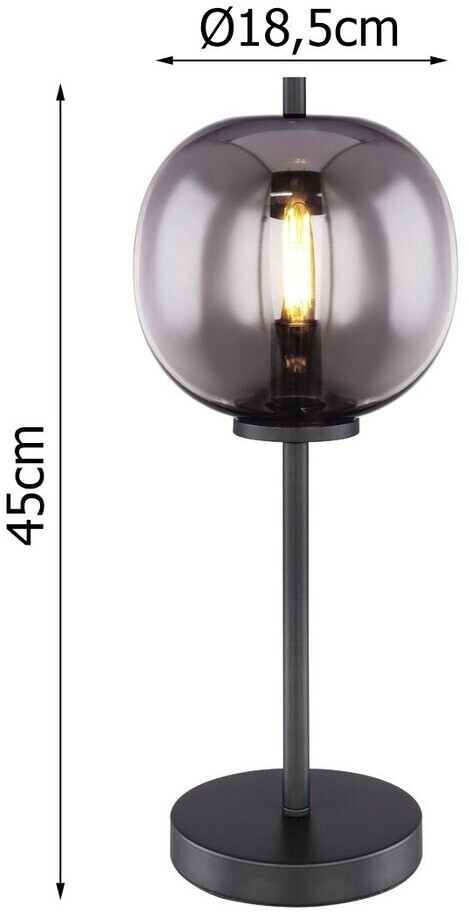 Fensterbank 82,99 Industrial Nachttischlampe, Kugelleuchte Globo LED Rauchglas € Preisvergleich ab | die bei für Innen