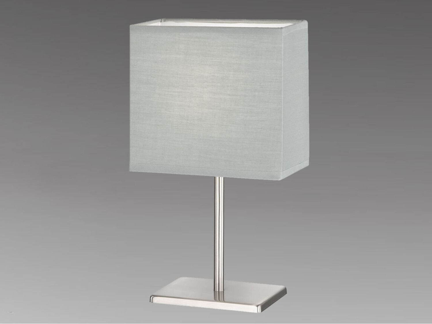 FHL easy Kleine Designklassiker LED Nachttischlampe Silber eckig  Lampenschirm Stoff Grau ab 22,99 € | Preisvergleich bei