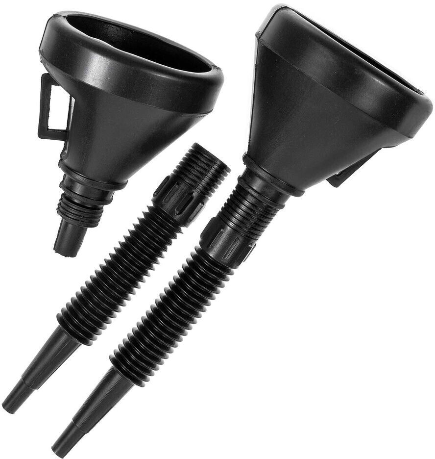 HERO Einfülltrichter 2er Set - Mit 26cm Schlauch & Sieb - Für Öl, Benzin, Diesel