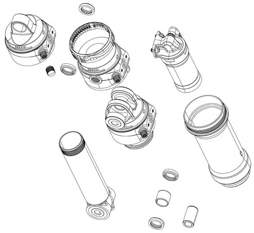 RockShox Mounting Hardware Metric silver 10 x 54 mm