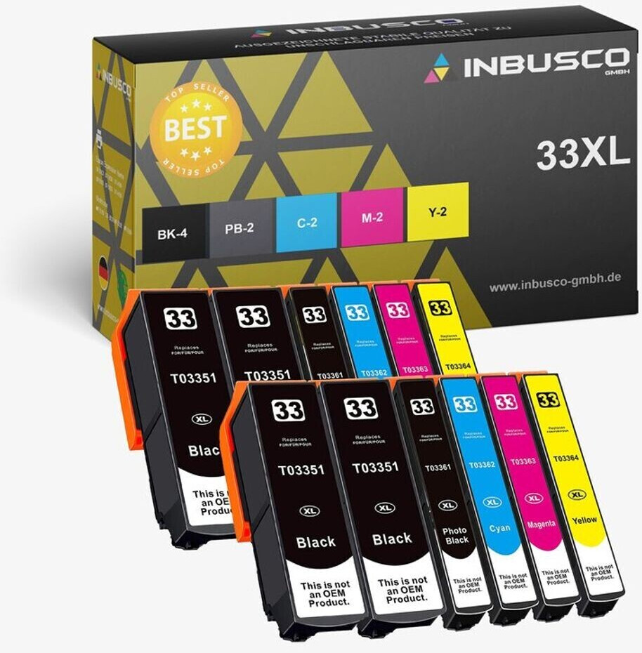 Inbusco 12x XL VAR Expression XP 830 12x 33 XL Set kompatibel (3351