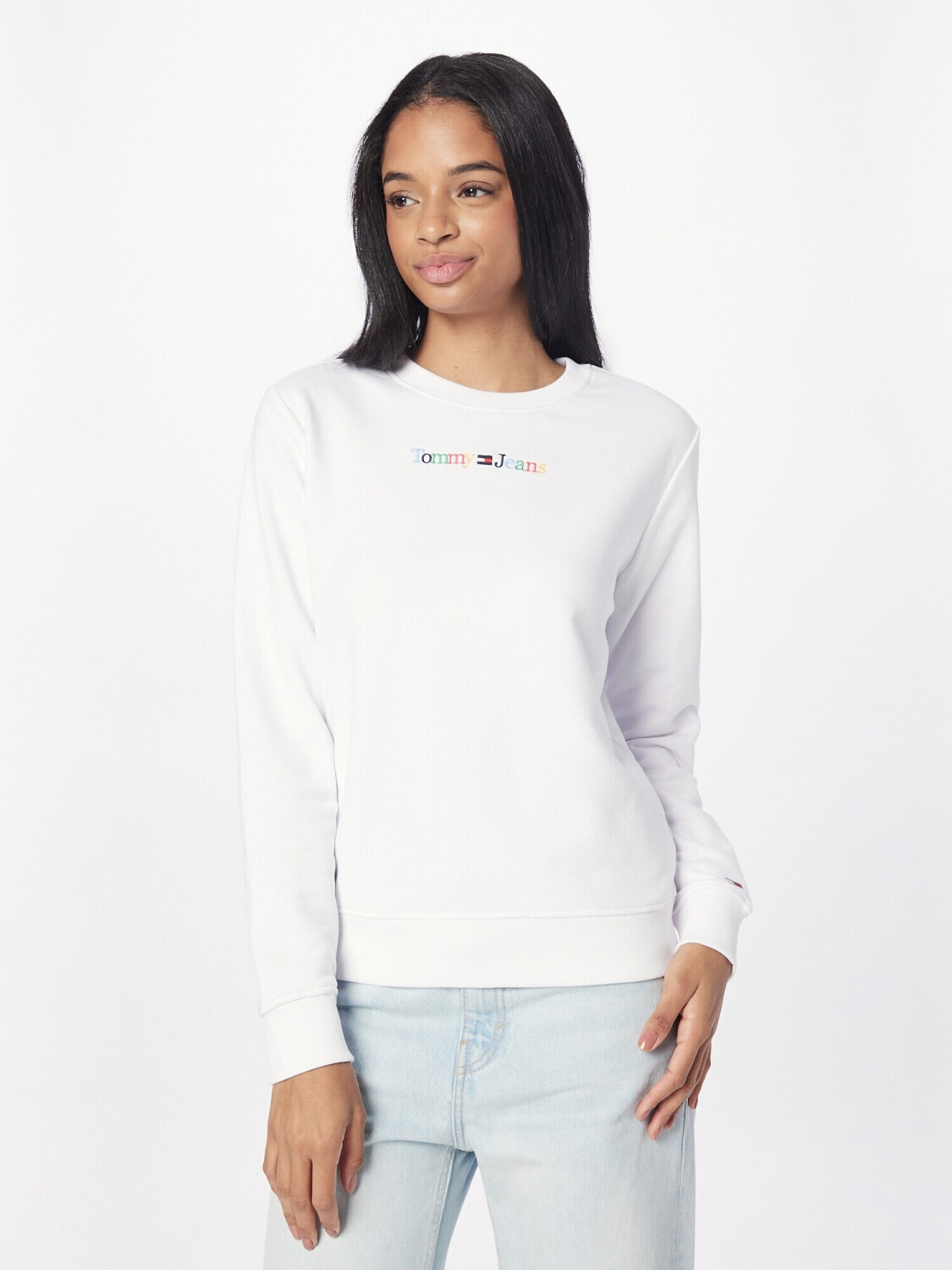 Tommy Hilfiger Regular Color Serif Linear Sweatshirt DW0DW15648 white ab 67 99 Preisvergleich bei idealo