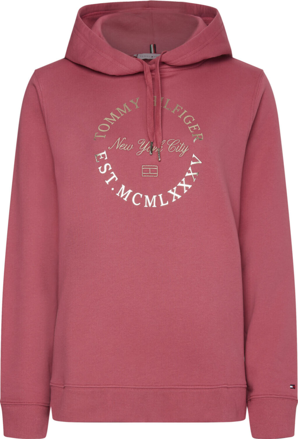 Tommy Hilfiger Metallic Logo Organic Cotton Hoody (WW0WW36572) rose