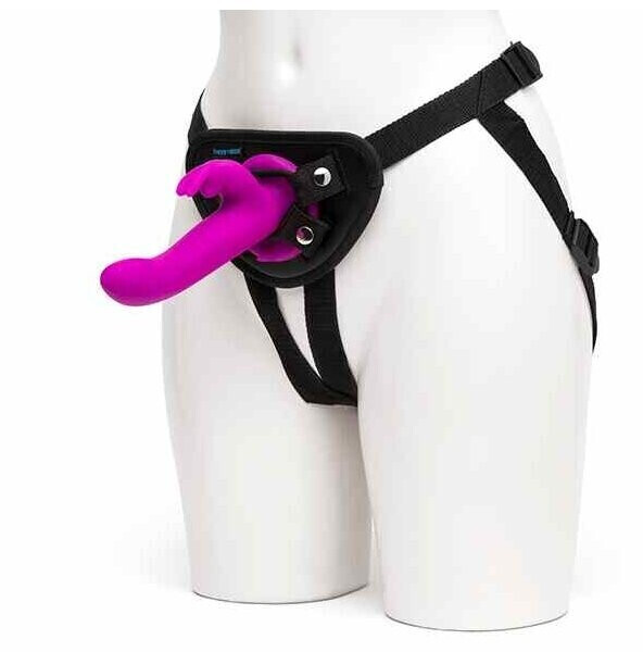 happyrabbit Vibrating Strap-On Harness Set violet