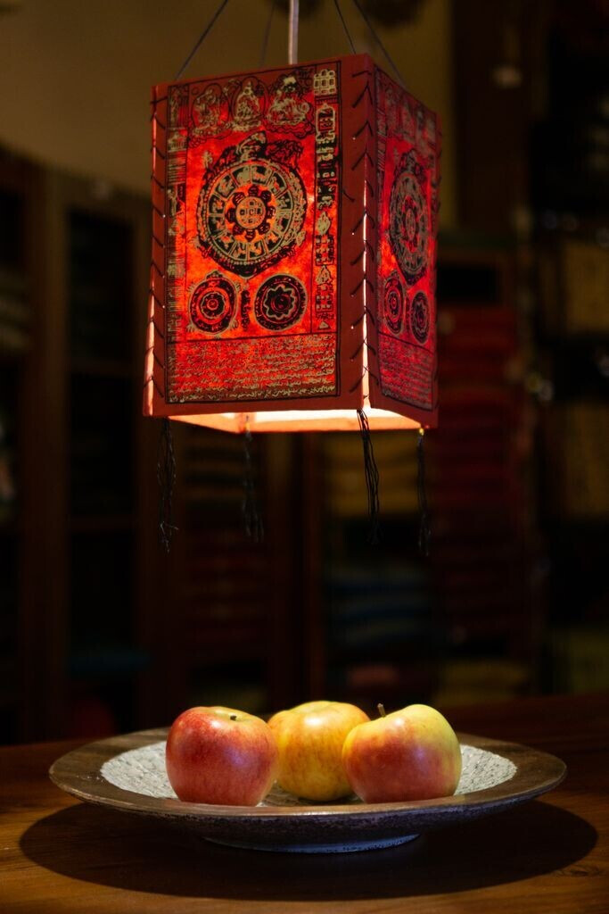 Guru-Shop Lokta Papier Hänge Lampenschirm, Deckenleuchte aus