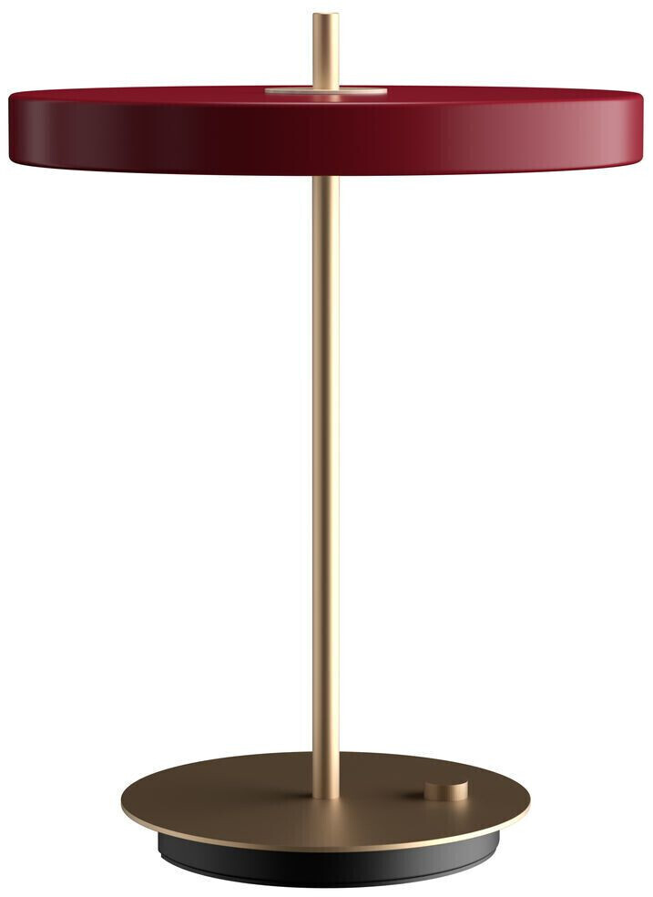 UMAGE Asteria table lamp red, cylindrical shape, 13 watts, metal 31x41x31 cm Ruby Ral Ral 3032 (005)