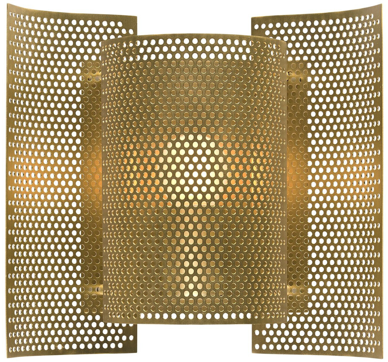 Northern Butterfly wall light perforates gold, irregular, max. 60 watts, metal 20x21x10 cm brass (325) (803)