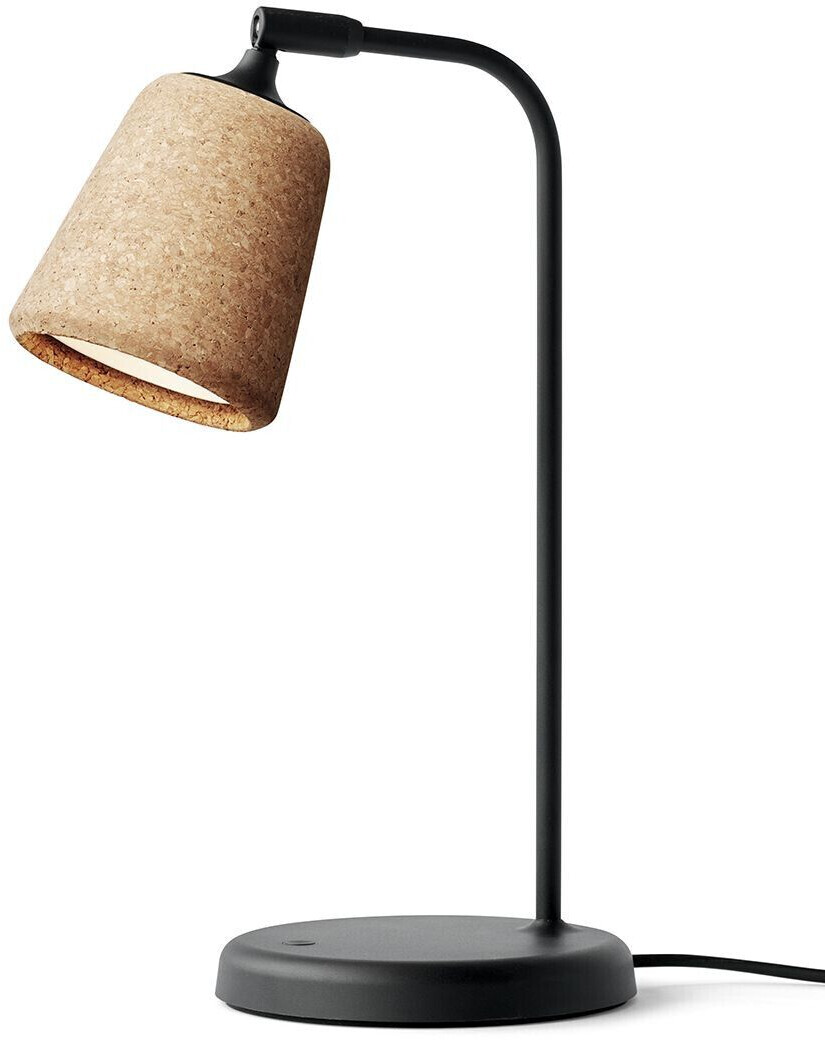 New Works Material the original table lamp brown, bell -shaped, max. 7 watts, glass 19x45x25 cm cork natural (20130) (302)