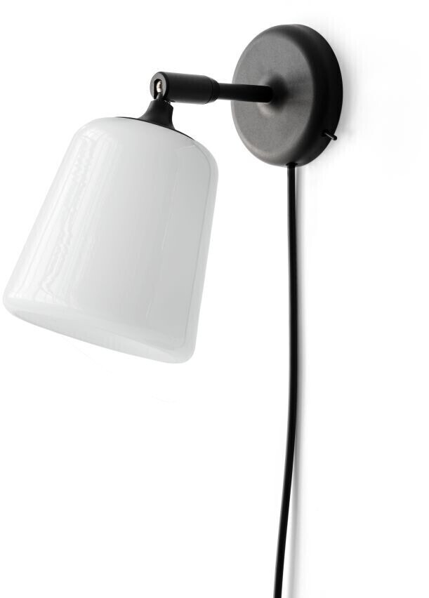 New Works Material the New Edition Wall Lamp white, cylindrical shape, max. 7 watt 13x23x18 cm Opal Glass (20164) (603)