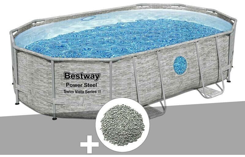 Bestway Power Steel SwimVista 488 x 305 x 107 cm (10 kg de zéolith)