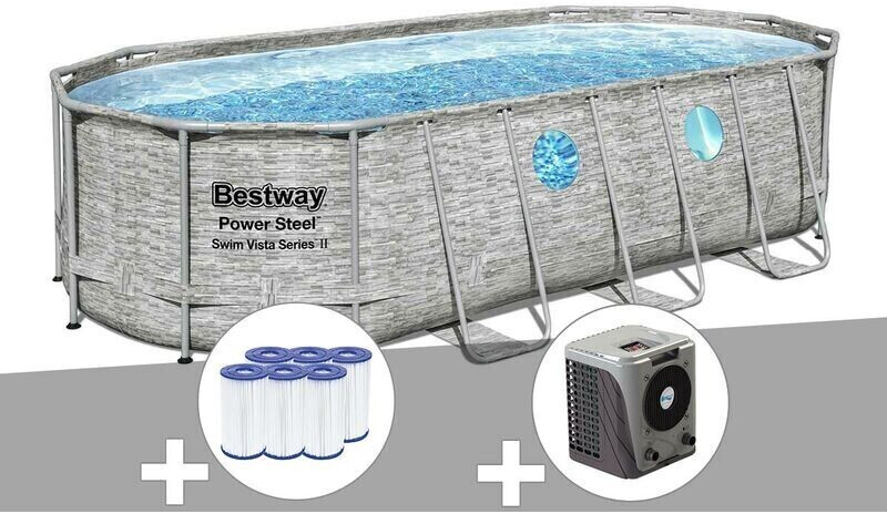 Bestway Power Steel SwimVista 549 x 274 x 122 cm (6 cartouches de filtration, pompe à chaleur)