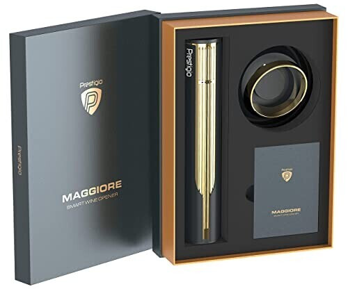 Prestigio Maggiore Electric Wine Opener Bottle Opener Gold Black