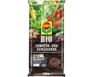 COMPO Bio Tomaten und Gemüseerde Torffrei 20 L ab € 9,99