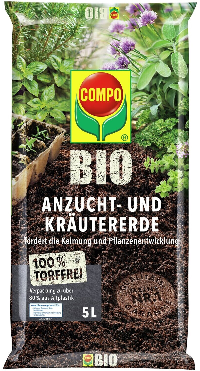 COMPO Bio Anzucht und Kräutererde torffrei 5 L ab 5,19
