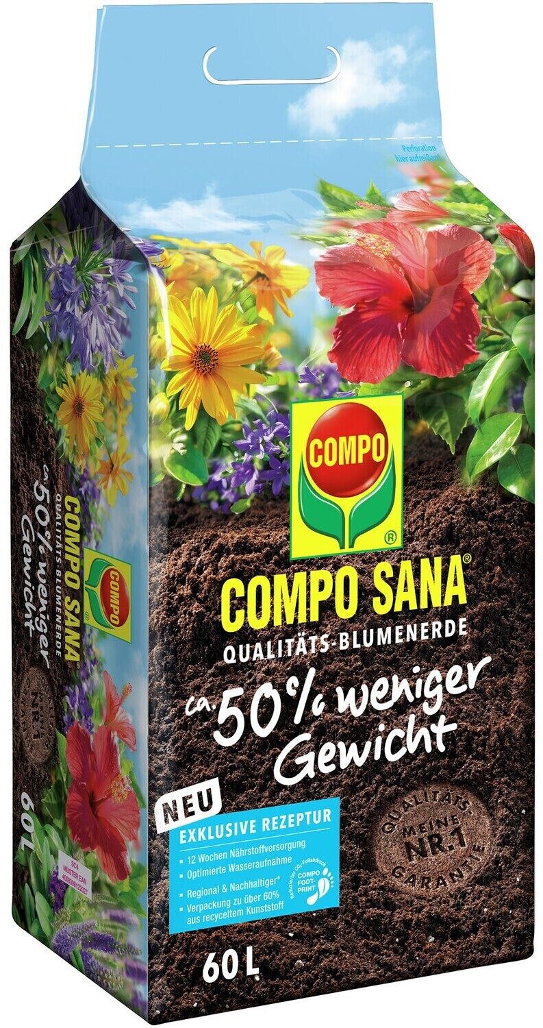COMPO QualitätsBlumenerde leicht 60 L ab 14,99 € Preisvergleich bei