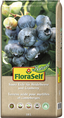 FloraSelf Nature Saure Erde für Heidelbeere & Cranberry 18 Liter ab 7