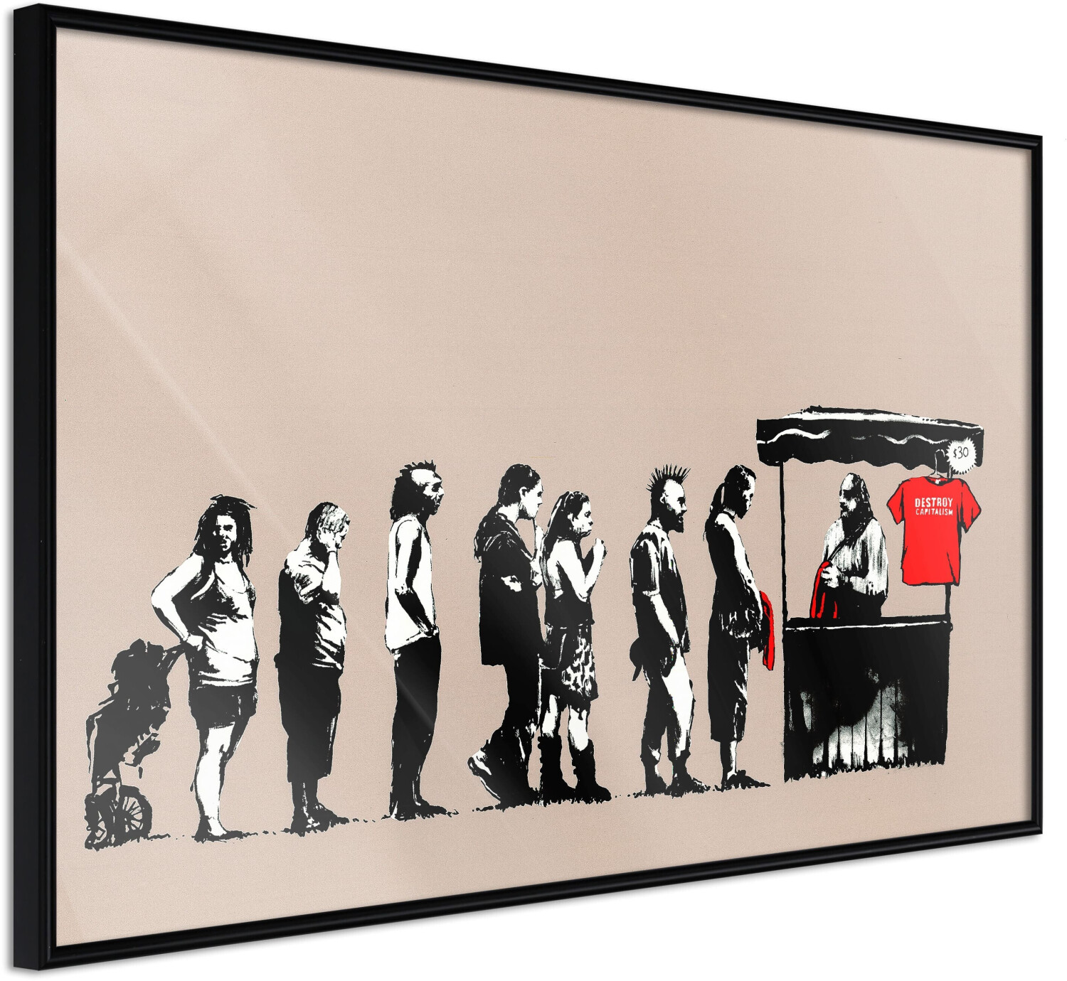 Poster - Banksy: Pigeons 30x20 cm