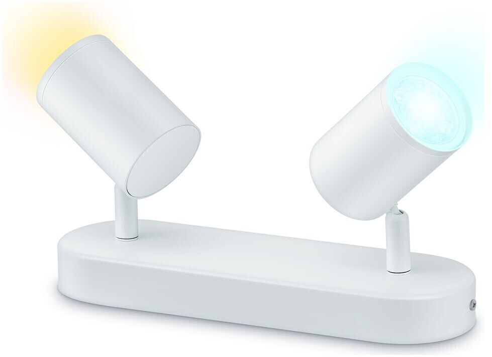 Wiz LED wall and ceiling spot in white 2x 5W 690lm 2700-6500K white